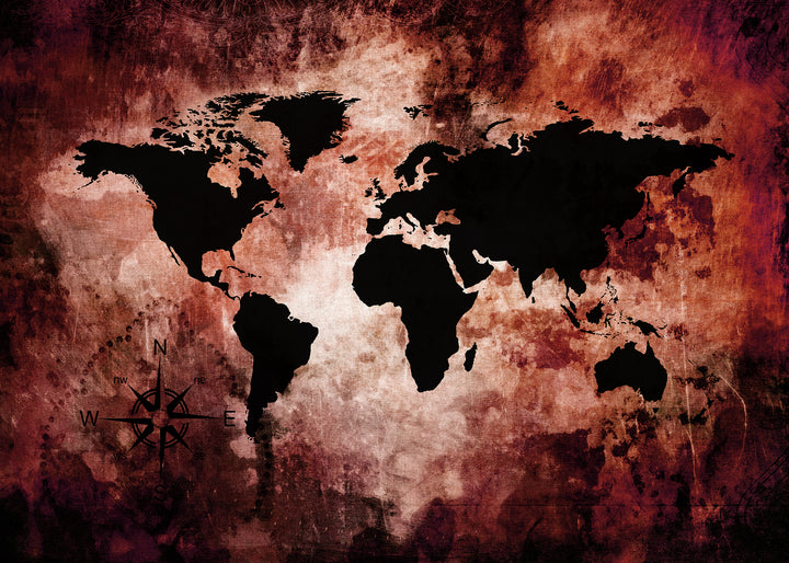 Ljuddämpande tavla - The world map