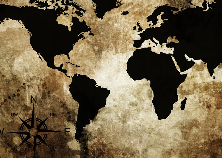 Ljuddämpande tavla - The world map - Tavla i tre delar